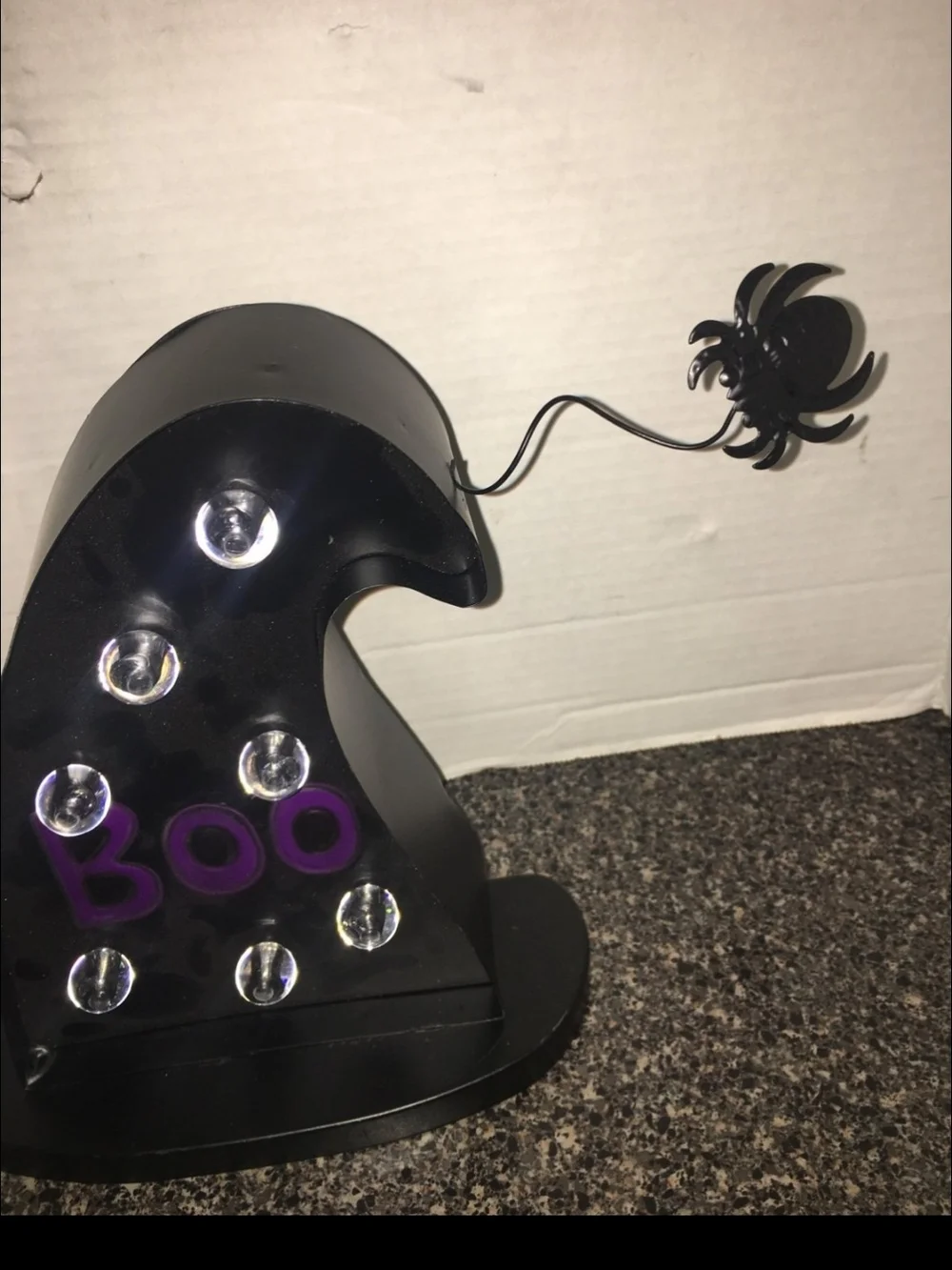 Black Witch Hat 'BOO' LED Marquee Accent
